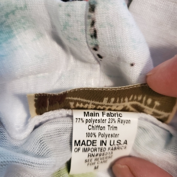 Impulse California Art Deco Lightweight Open Front Cardigan Size Medium - Picture 6 of 8